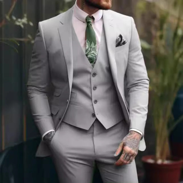 Plus-sized Plus Size Slim Fit Suit Three-piece Suit - D&A