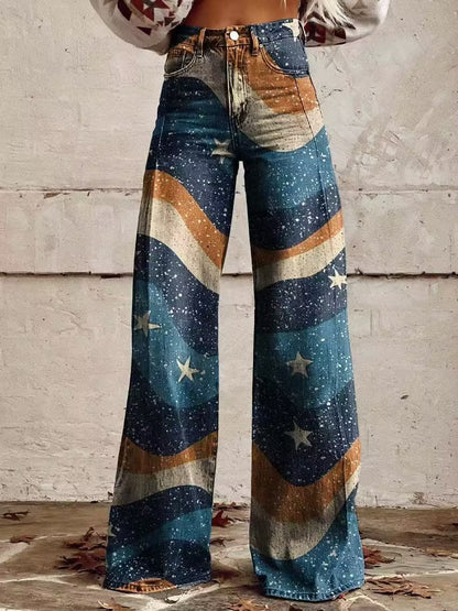 Hot Selling Plus Size Women's Casual Pants Thin Imitation Jeans H - D&A