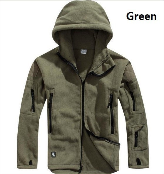 Military Jackets Tactical Jacket For Men Warm Hooded Hike Army Green - D&A
