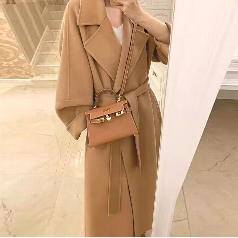 Mid-length Fall Winter Fashion Socialite Below-the-knee Coat - D&A