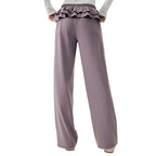 Loose Sports Pants Casual Women's Flounced Design Ballet Style Fashionable Side Stripes - D&A