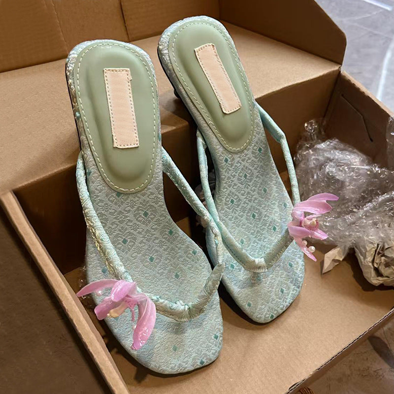 Fashion Personality Flower Flip-flops Female - D&A