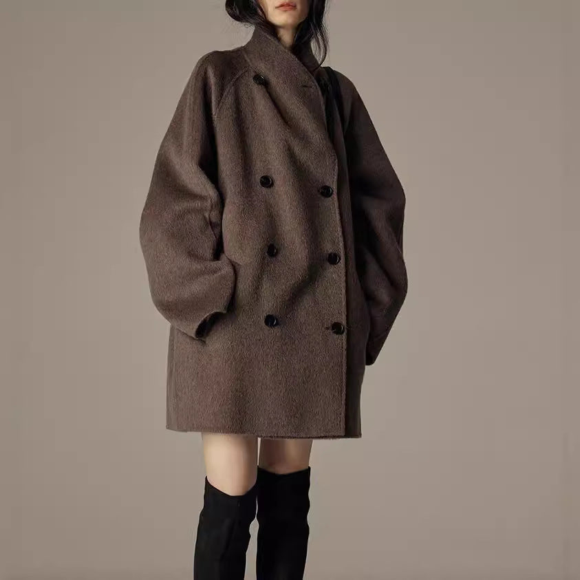 Elegant Winter Double-sided Wool Women's Coat - D&A