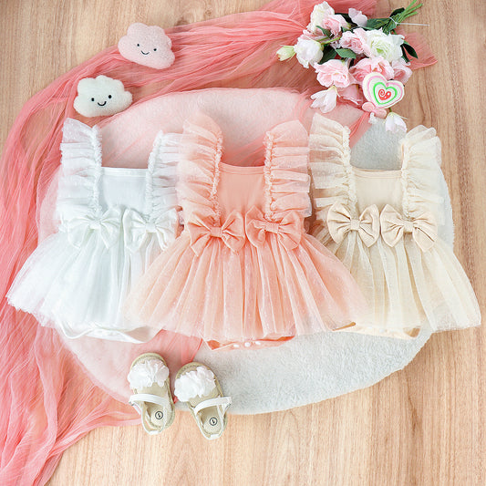 Jumpsuit Baby Net Skirt Princess Poris Dress Baby Skirt Baby Body Pants Jumpsuit - D&A