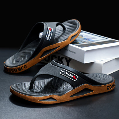 Men's Wear-resistant Casual Outdoor Wear Slippers For Summer Soft Back Thick Back Fashion Flip-flop - D&A
