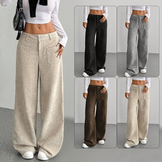 Corduroy Pants Women's Loose Fashion Casual Pants - D&A