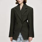 Autumn And Winter Women's Suit Advanced Static Luxury Elegant Lapel Baggy Coat - D&A