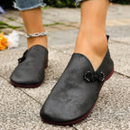 New Slippers Retro Buckle Closed-toe Slippers Women - D&A