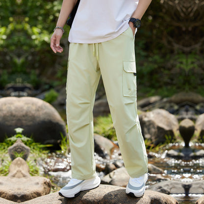 Rush Casual Pants Men's New Summer Quick-drying Men's Design Overalls Light Green - D&A