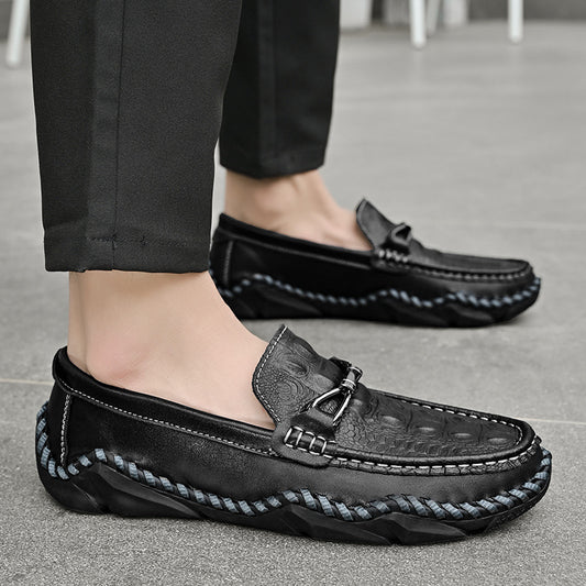 Driving Trendy Beanie Shoes Men's Cross-border Plus Size Loafers - D&A