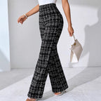 Women's Fashion Casual Plaid Printed Trousers - D&A