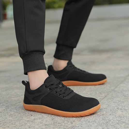 New Wide-toe Running Sports Soft Bottom Indoor Bare Feet Casual Shoes Flying Woven Breathable Mesh Shoes - D&A