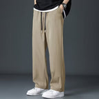 Ice Silk Men's Summer Thin High Street Drooping Straight Wide Leg Pants - D&A