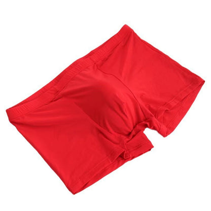 Men's Boxer Ice Silk Underwear Cup Combination U Convex Sexy - D&A
