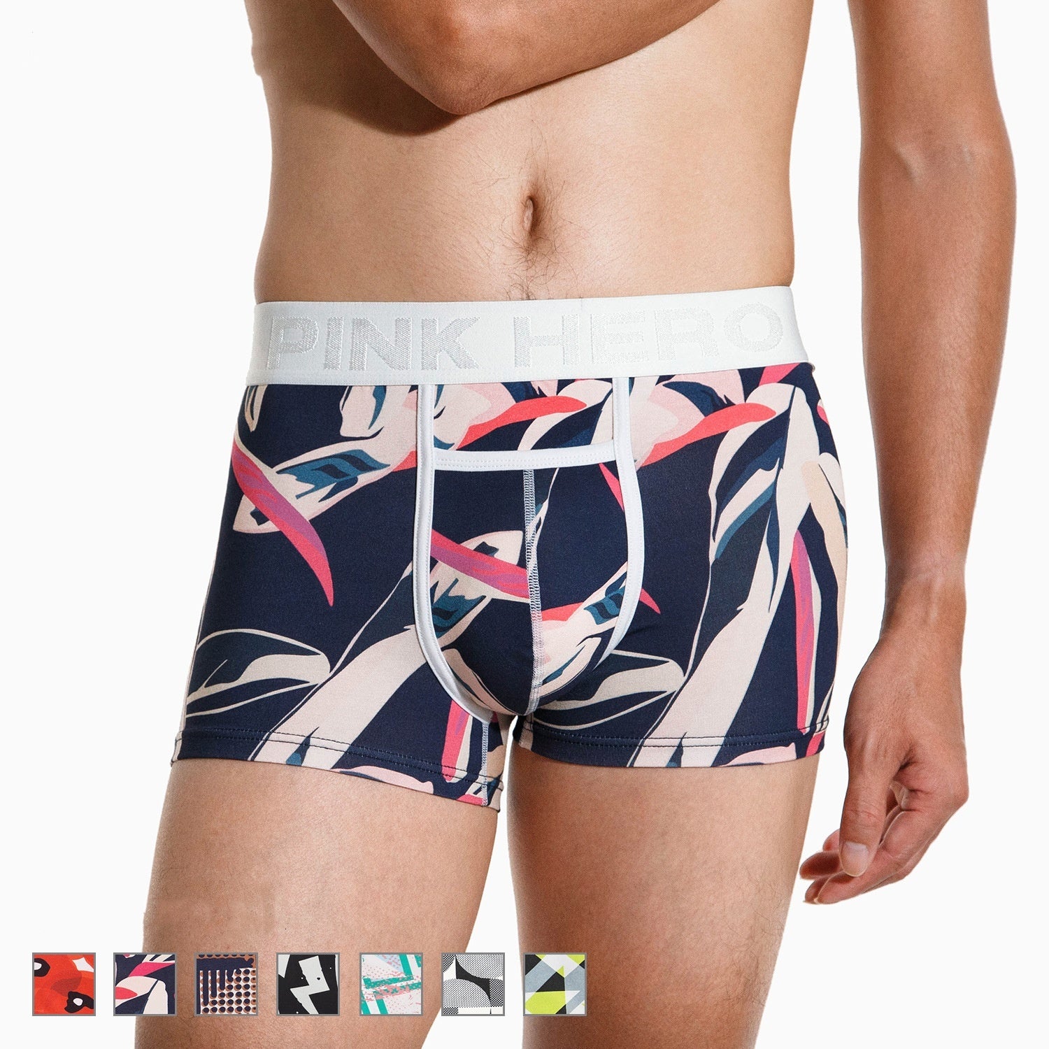 Men's Pocket Underwear Boxer Pure Cotton Digital Printing Soft And Colorfast - D&A