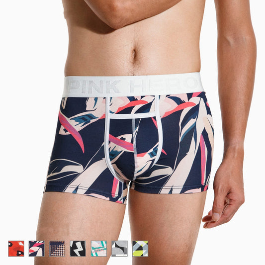 Men's Pocket Underwear Boxer Pure Cotton Digital Printing Soft And Colorfast - D&A