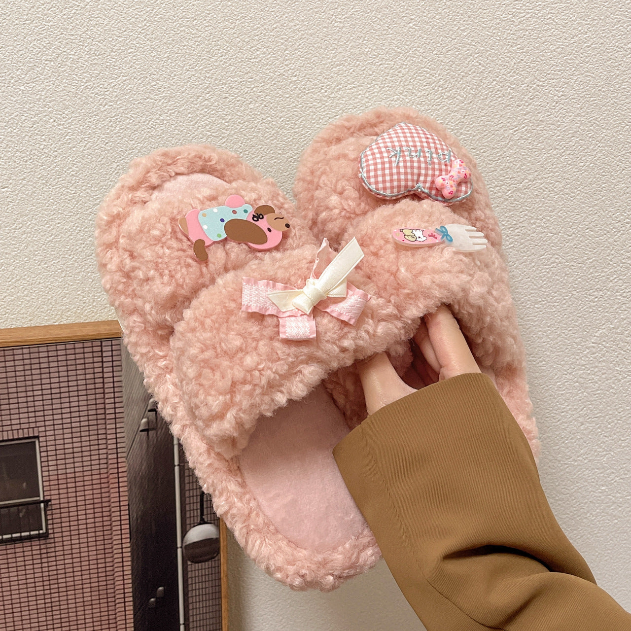 Women's Personalized Cartoon Flip-flops Pink - D&A