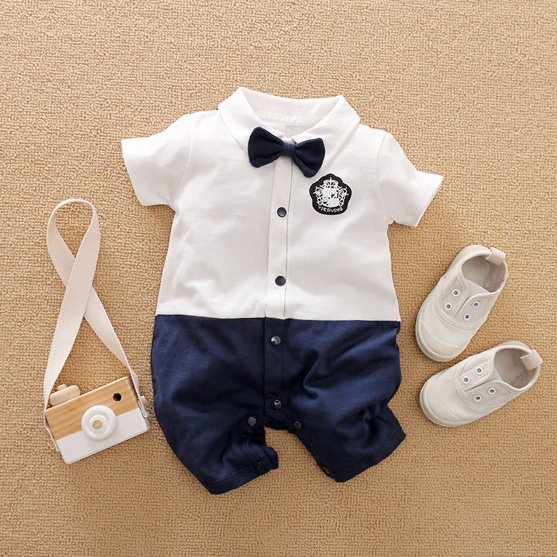 Gentleman's Baby Clothes, Long-sleeved Baby Clothes, Gentleman's Romper Q - D&A