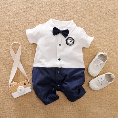 Gentleman's Baby Clothes, Long-sleeved Baby Clothes, Gentleman's Romper Q - D&A