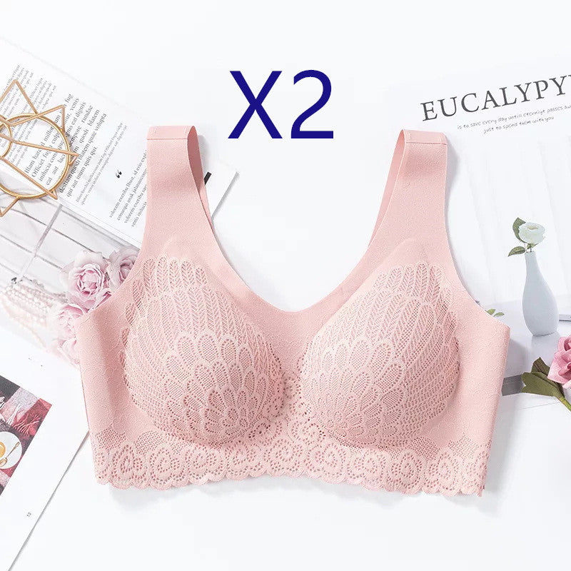 Underwear lace bra Pink2pcs - D&A