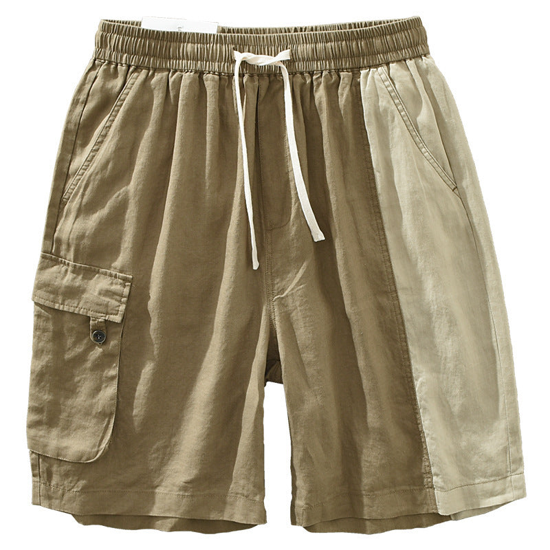 Men's Thin Trendy Loose Color Matching Linen Pants - D&A
