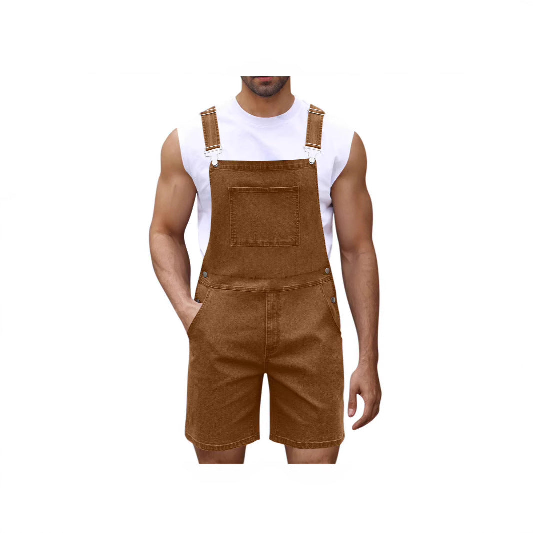 Light Luxury Denim Shorts Men's Denim Brace - D&A