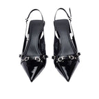 Simple Metal Buckle Pointed Shallow Mouth Stiletto Heel Women's High Heel Pumps - D&A