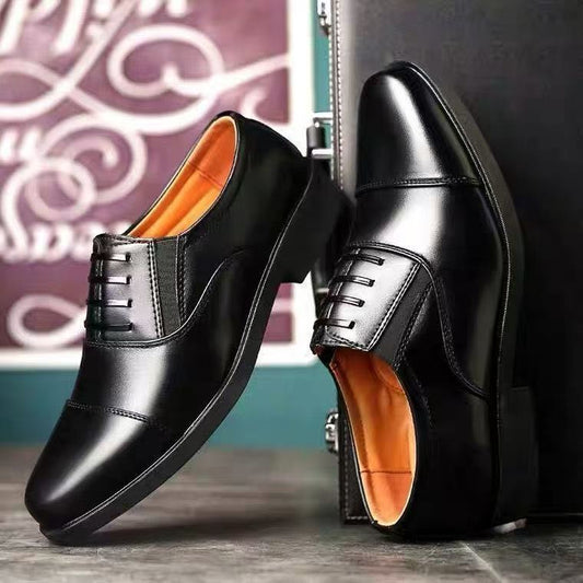 Mesh Three Connector Business Casual Leather Shoes - D&A