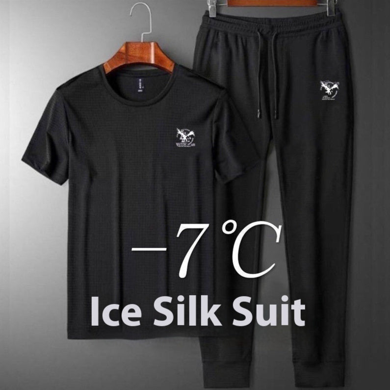 Quick-drying Sports Ice Silk Men Leisure Set - D&A