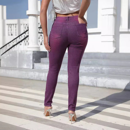 Washed Skinny Pants High Waist Women's Jeans - D&A