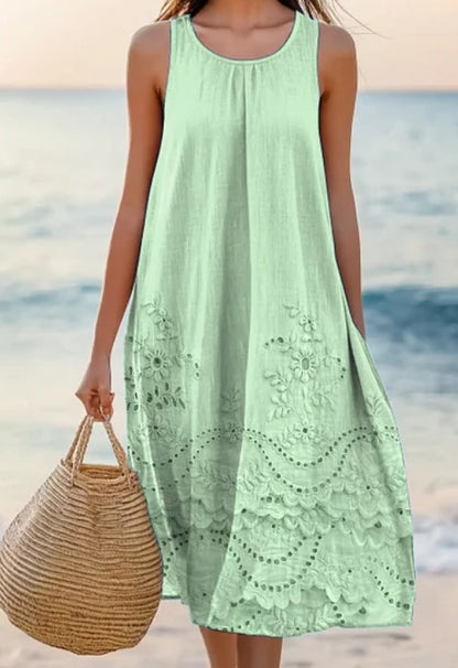 Polyester Short-sleeve One-piece Dress For Women 7Style - D&A