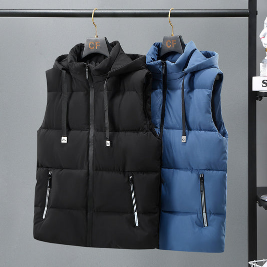 Warm Thickened Solid Color Vest For Men - D&A