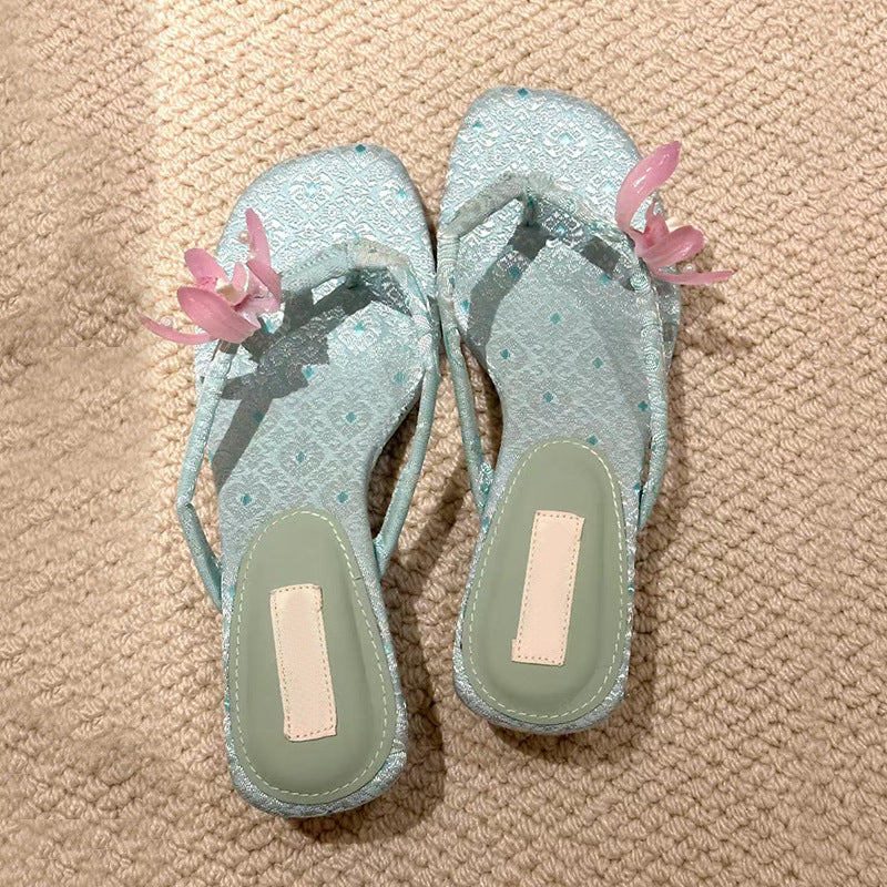 Fashion Personality Flower Flip-flops Female - D&A