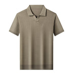 Mulberry Silk T-shirt Men's Short-sleeved Lapel High-end Casual Business - D&A