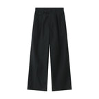 Men's Clothing Casual Suit Pants Straight Retro Simple Black - D&A