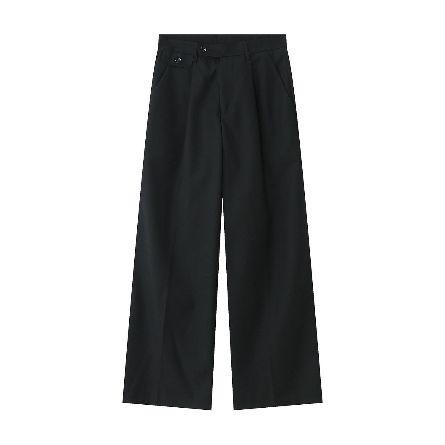 Men's Clothing Casual Suit Pants Straight Retro Simple Black - D&A