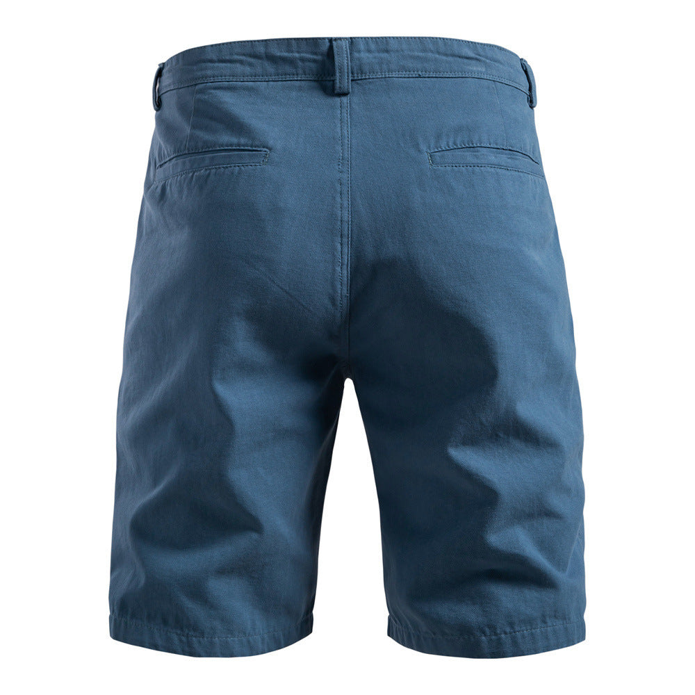 Straight Five-point Pure Color All-matching Workwear Shorts Men - D&A