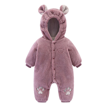 Newborn Baby Onesies Baby Clothes Romper Baby Quilted Purple - D&A