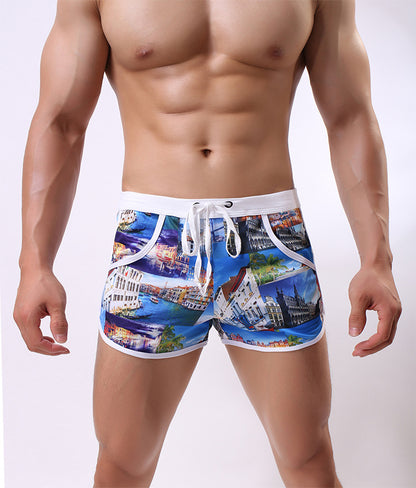 Printed Men's Beach Arro Workout Shorts Beach - D&A