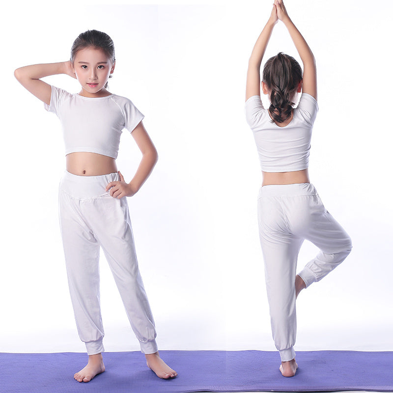 Children's Yoga Clothing Set White - D&A