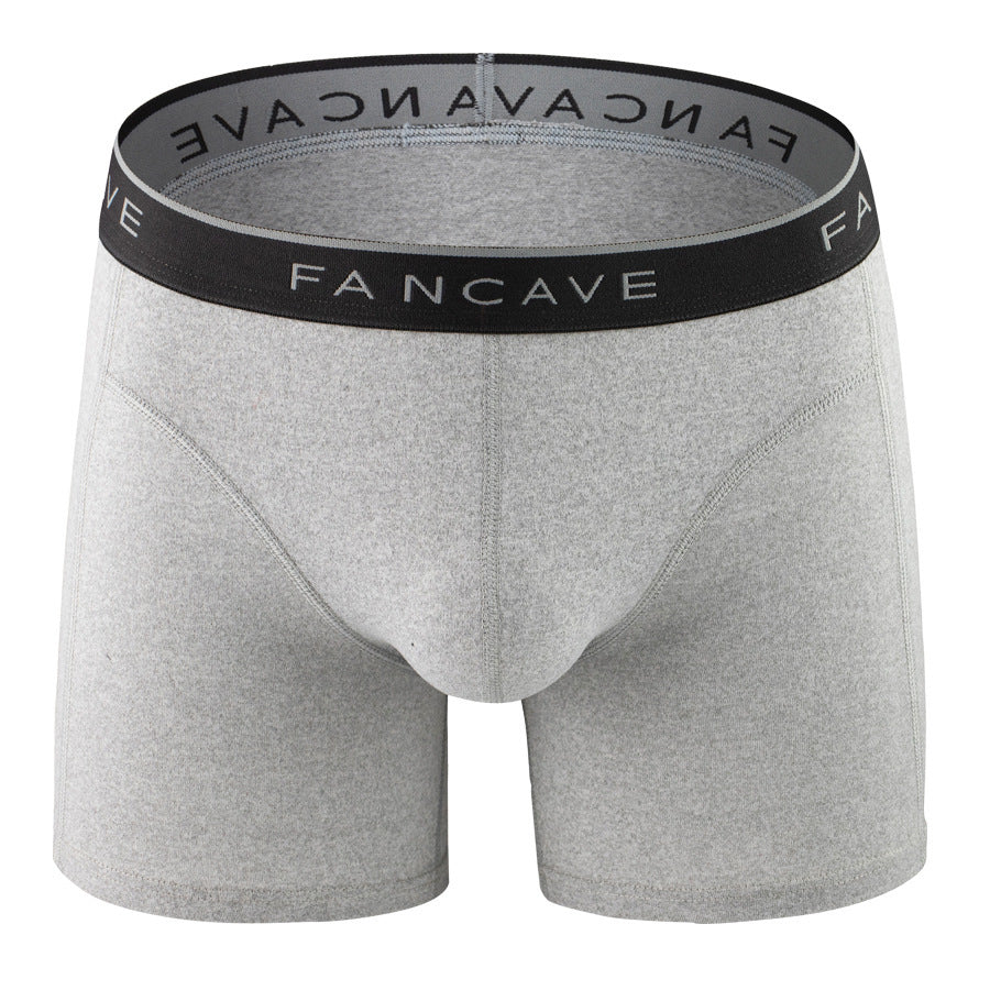 Extended Men's Modal Flat Underwear Trendy Anti-strangulation Heather Gray - D&A