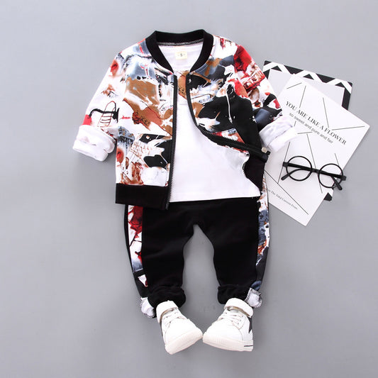 Children's Clothes Boys' Suits Boys' Autumn Three-Piece Suits - D&A