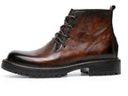 First Layer Cowhide Men's High-top Martin Boots British Formal Wear - D&A