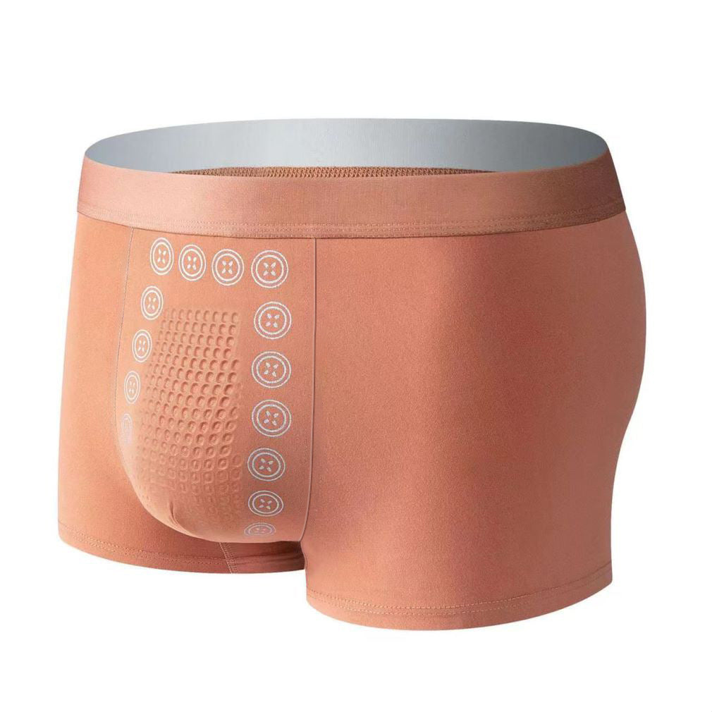 Men's Massage Particles Breathable Bottom Skin-friendly Underwear Coral - D&A