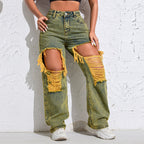 Shascullfites Baggy Jeans Women New American Loose Wide-leg Pants Old Straight Leg Trousers - D&A