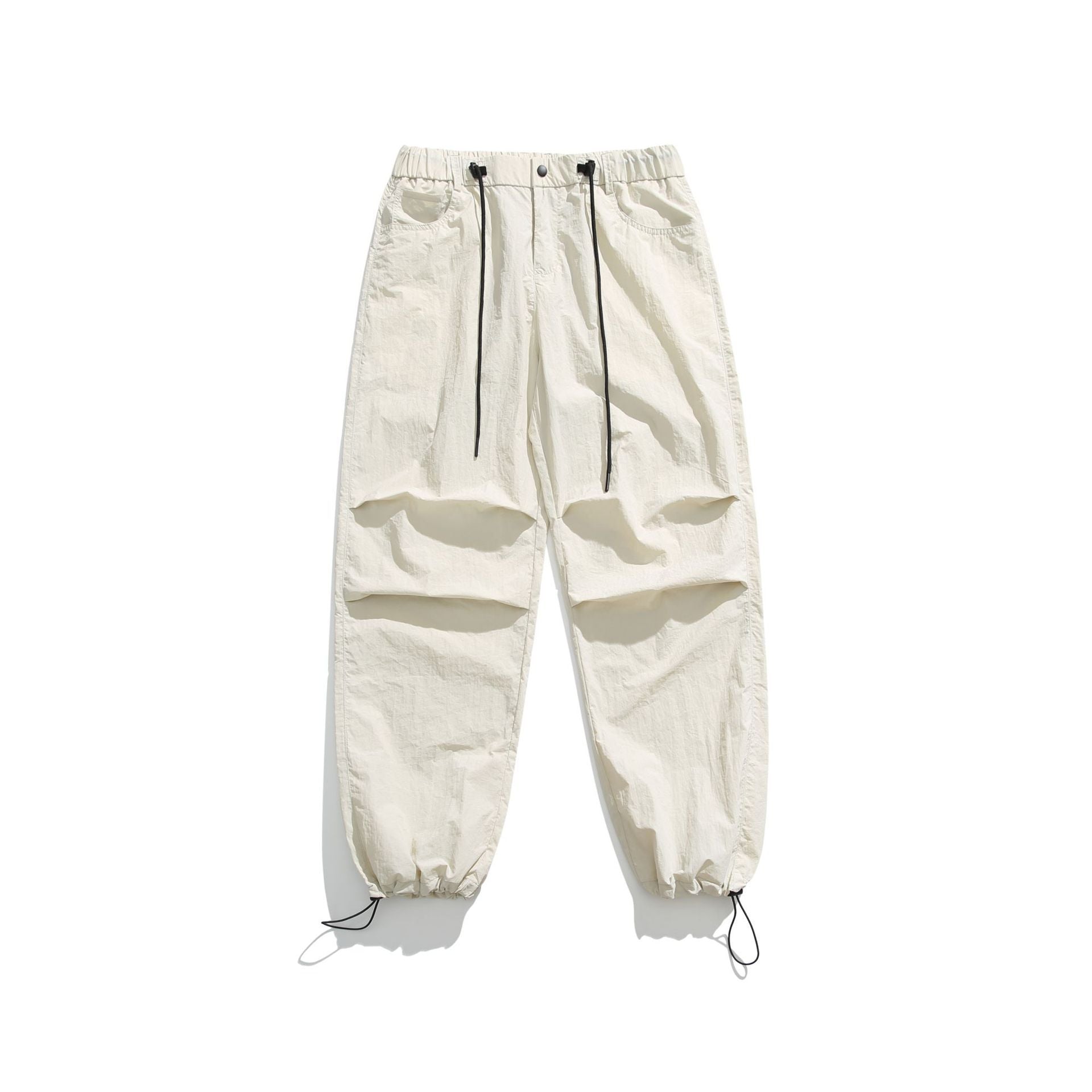 Casual Pants Men's Thin Ice Silk Loose Straight Apricot - D&A