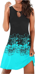 Commuter Flat Top Strap Printed Skirt