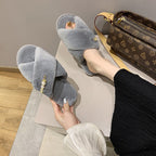New Cross Cotton Slippers Home Casual Floor Slippers - D&A
