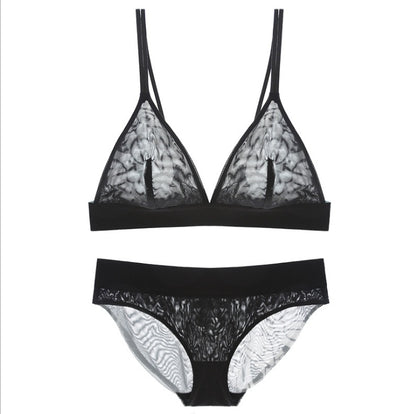 Mesh bra set black - D&A