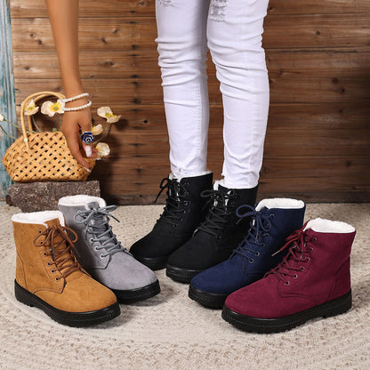 Women's Fashionable Waterproof High-top Cotton-padded Snow Boots - D&A